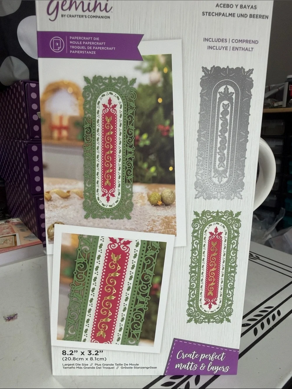 Crafters Companion Holly and Berries Nesting Die
